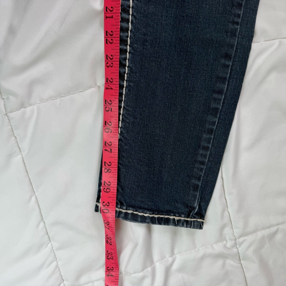 L.A. idol Women's Blueโ Jeans Y2K Low Rise Skinny Embroidered Size 11 - Picture 7 of 9